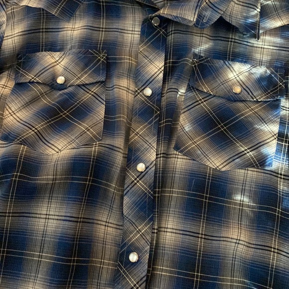 Blue Plaid Rugged Country Shirt - Picture 2 of 3